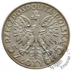 5 złotych - Polonia (głowa kobiety) - bez znaku mennicy